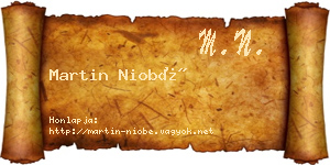Martin Niobé névjegykártya